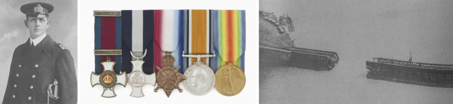 Australian born Lieutenant John Howell-Price, DSO, DSC, RNR.  He was awarded the DSO for bravery in destroying the viaduct at Zeebrugge. Medals on display at the Australian War Memorial, Canberra.