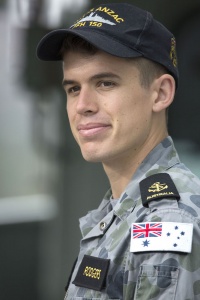 Leading Seaman Electronic Warfare Morgan Rodgers from HMAS Anzac (III).