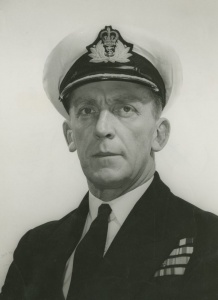 Captain GJB Crabb, DSC, RAN, Voyager's first Commanding Officer.