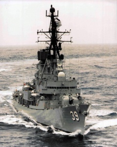 HMAS Hobart (II) as she appeared following her 1984-85 refit.