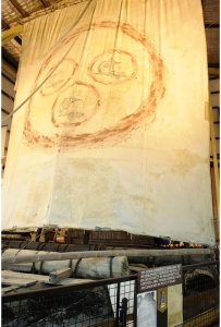 One of the rafts from the Las Balsas expediton now on display at the Ballina Naval and Maritime Museum.