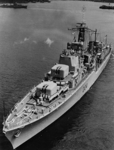 HMAS Voyager in Sydney Harbour.