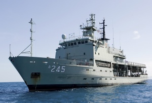 HMAS Leeuwin at sea